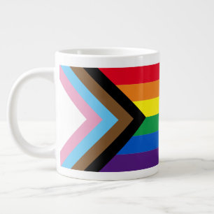 Inclusieve vlag voor homodiversiteit van regenboog extra grote beker