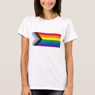 Inclusieve vlag voor homodiversiteit van regenboog t-shirt