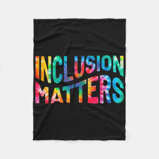 Inclusion A Tie Dye Speciaal Onderwijs Leraar Vrou Fleece Deken