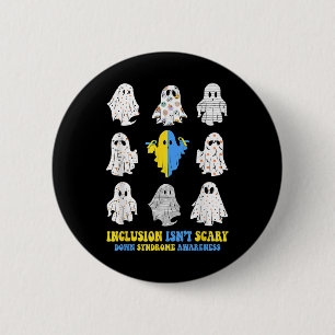 Inclusion ISNT Scary Down Syndrome bewustzijn Scha Ronde Button 5,7 Cm