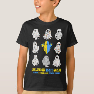 Inclusion ISNT Scary Down Syndrome bewustzijn Scha T-shirt