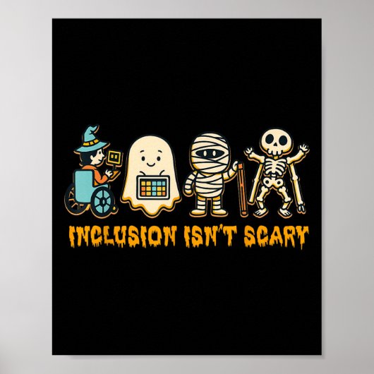 Inclusion Isn't Y Halloween Sped Teacher Women Men Poster (Voorkant)