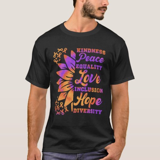 Inclusion Kindness Peace Hope Diversity Solidarity T-shirt (Voorkant)