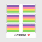 Inclusive Sapphic Lesbian Flag Sticker Pack (Feuille)