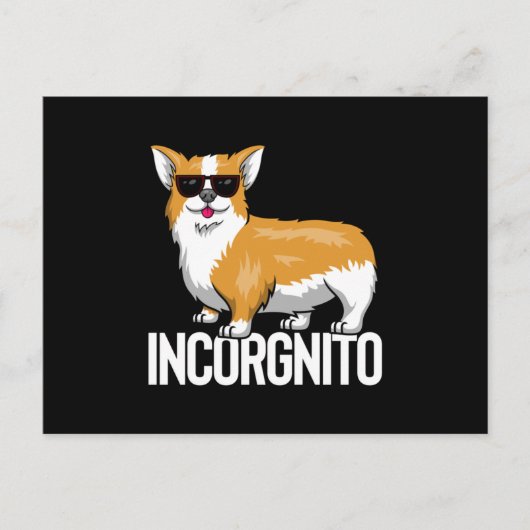 Incognito Corgi Briefkaart (Voorkant)