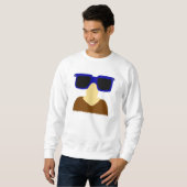 Incognito Moustache & Lunettes Sweatshirt (Devant entier)