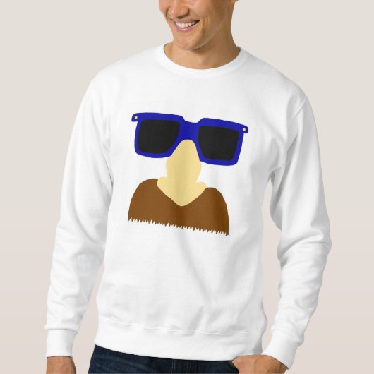 Incognito Moustache & Lunettes Sweatshirt (Devant)