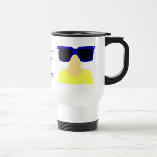 Incognito Mustache & Glasses Blonde Travel Mug Reisbeker