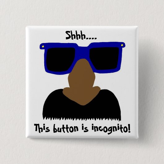 Incognito Mustache & Glasses Button (Voorkant)