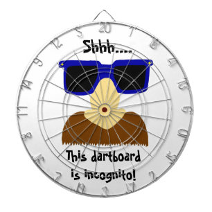 Incognito Mustache & Glasses Dartboard Dartbord