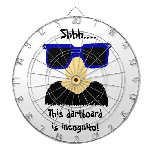 Incognito Mustache & Glasses Dartboard Dartbord (Voorkant)
