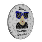 Incognito Mustache & Glasses Dartboard Dartbord (Voorkant Links)