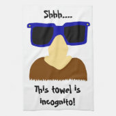Incognito Mustache & Glasses Kitchen Towel Theedoek (Verticaal)