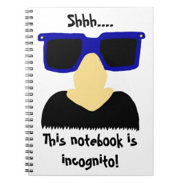 Incognito Mustache & Glasses notebook Notitieboek