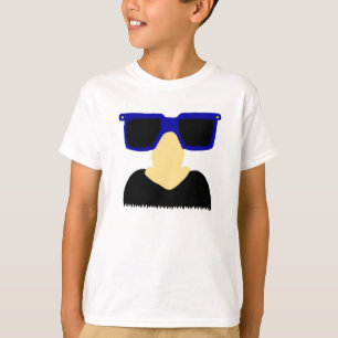 Incognito Mustache & Lunettes Enfants T-shirt Basi
