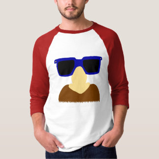 Incognito Mustache & Lunettes Mens Raglan T-Shirt