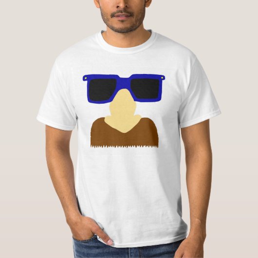 Incognito Mustache & Lunettes Mens Valeur T-Shirt (Devant)