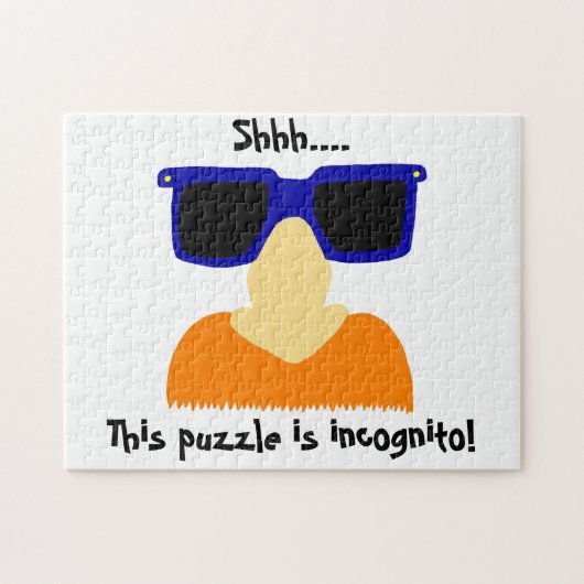 Incognito Mustache & Puzzle de lunettes (Horizontal)