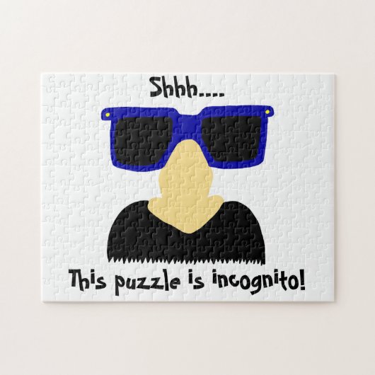 Incognito Mustache & Puzzle de lunettes (Horizontal)