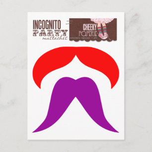 Incognito Party Mustaches 2 Briefkaart