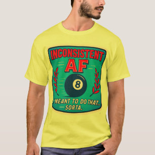 Inconsistente AF-biljart T-shirt
