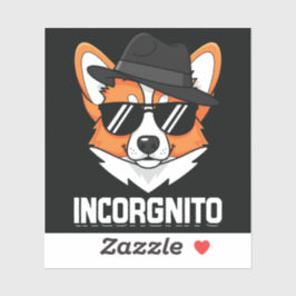 Incorgnito Stealthy Corgi in de kleuren Sticker