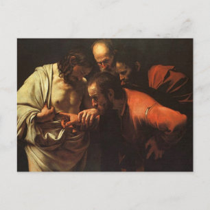 Incrédulité de St. Thomas par Caravaggio Carte Pos