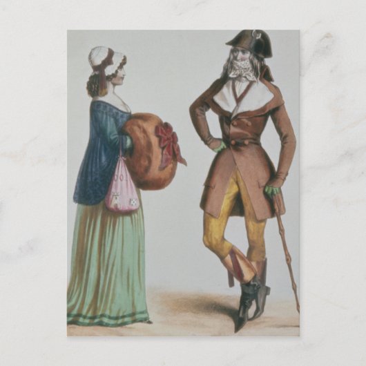 "Incroyable et Merveilleuse", c.1775 Briefkaart (Voorkant)