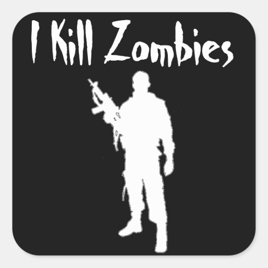 INCROYABLE JE TUE LES ZOMBIES - AUTOCOLLANT (Devant)