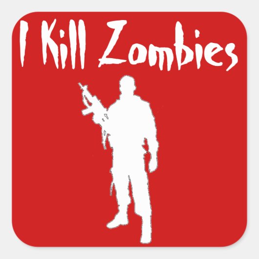 INCROYABLE JE TUE LES ZOMBIES - AUTOCOLLANT (Devant)