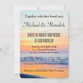 Incroyable Sunset Beach Wedding Invitation (Devant)