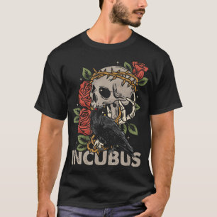 Incubus Crow links schedel ochtend en bloem Hallow T-shirt
