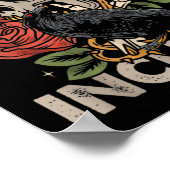 Incubus kraai linker schedel bloem Halloween kostu Poster (Hoek)