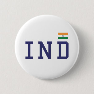 IND/DEM India Vlag in Tricolor Desi Indian Patriot Ronde Button 5,7 Cm