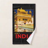 Inde affiche voyage art vintage indien (Serviette à main)
