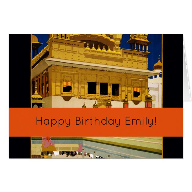 Inde affiche voyage art vintage indien (Devant horizontal)