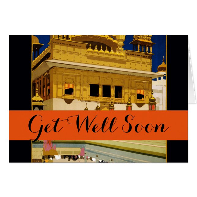 Inde affiche voyage art vintage indien (Devant horizontal)