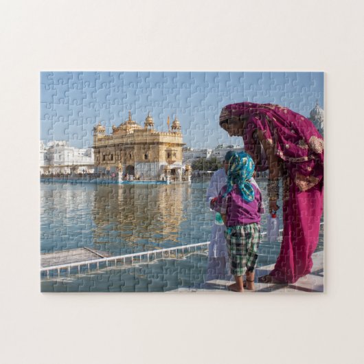 Inde Amritsar Temple d'or. Jigsaw Puzzle (Horizontal)