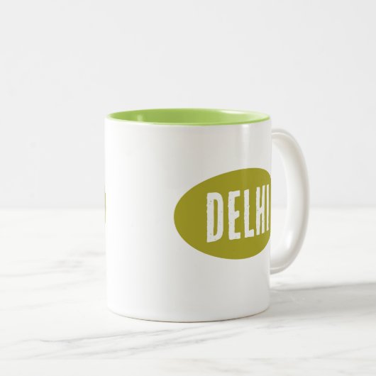 Inde Beau Dehli Mug Vert (Devant droit)