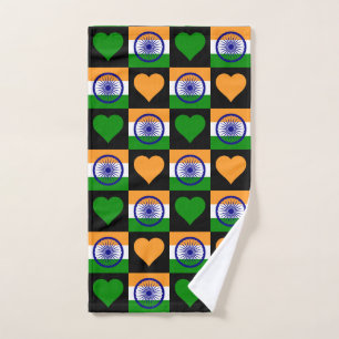Inde Drapeau et coeur Motif Fun Indian Pride