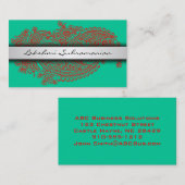 Inde moderne simple Cartes de visite Paisley (Devant / Derrière)