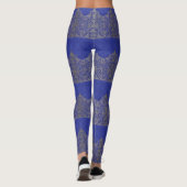 Inde temple leggings bleu pantalon de yoga (Dos)