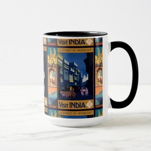 Inde Travel Poster collage tasses (Droite)