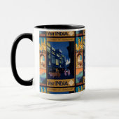 Inde Travel Poster collage tasses (Gauche)