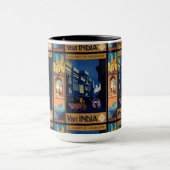 Inde Travel Poster collage tasses (Centre)