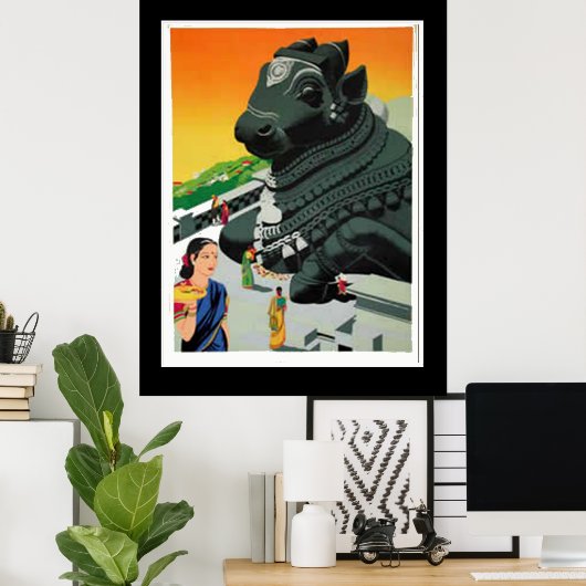 Inde Visite de poster vintage Inde (Bureau à domicile)