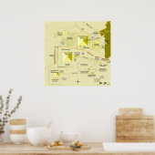 Indeling van het Giza-piramide-complex diagram Poster (Keuken)