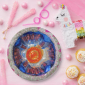 Indent Mercury Glass Christmas Ball Galaxy Papieren Bordje (Feest)