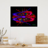 Indented Parabola Fine Fractal Art Poster (Keuken)