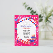 Indépendance Fille's Birthday Party Invitation (Debout devant)